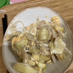 ぶた玉茄子もやし炒め